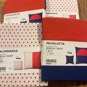 Red and Blue Cushion Covers